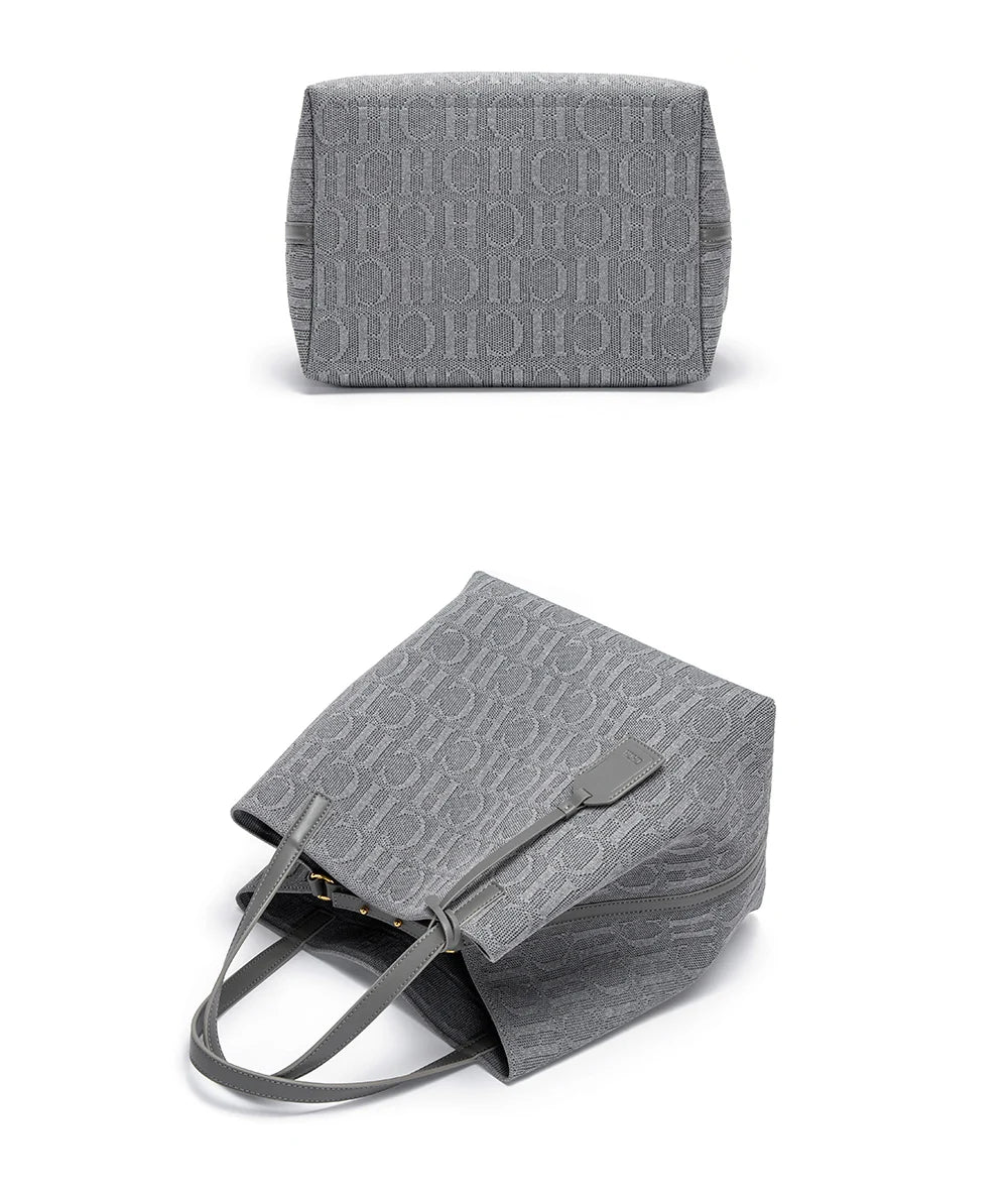 Cotton Classic Retro Tote | Luxury Brand Fur Decoration Large Capacity Bag Luxegan