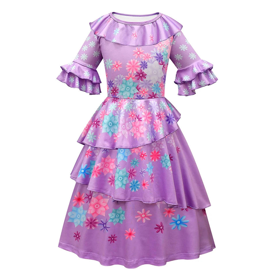 Girls Mirabel Isabela Encanto Costume Girl Princess Dress Children Elsa Anna Rapunzel Cinderella Mermaid Aurora Cosplay Clothes