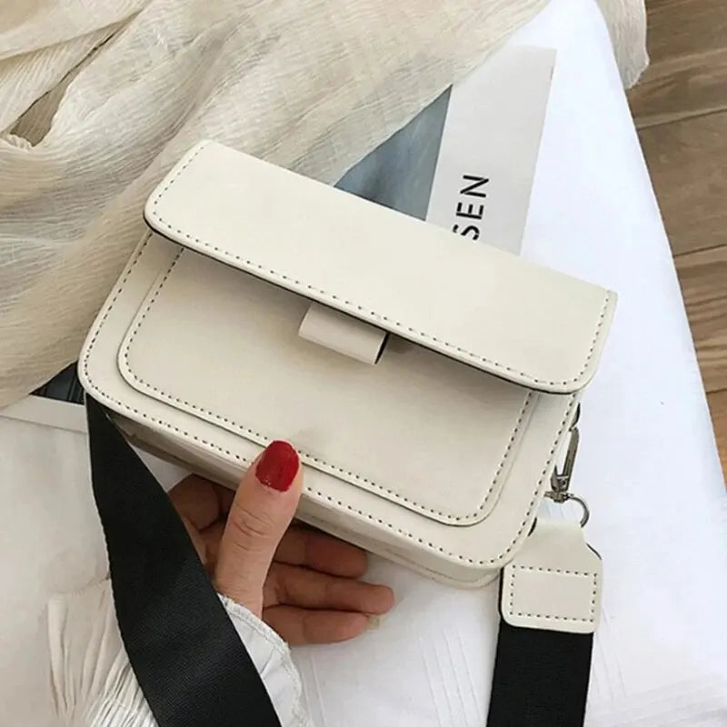 Classic Designer PU Leather Crossbody Bag for Women Travel Handle Handbag | Fashion Shoulder Messenger Bag Ladies Small Flap Bag Luxegan