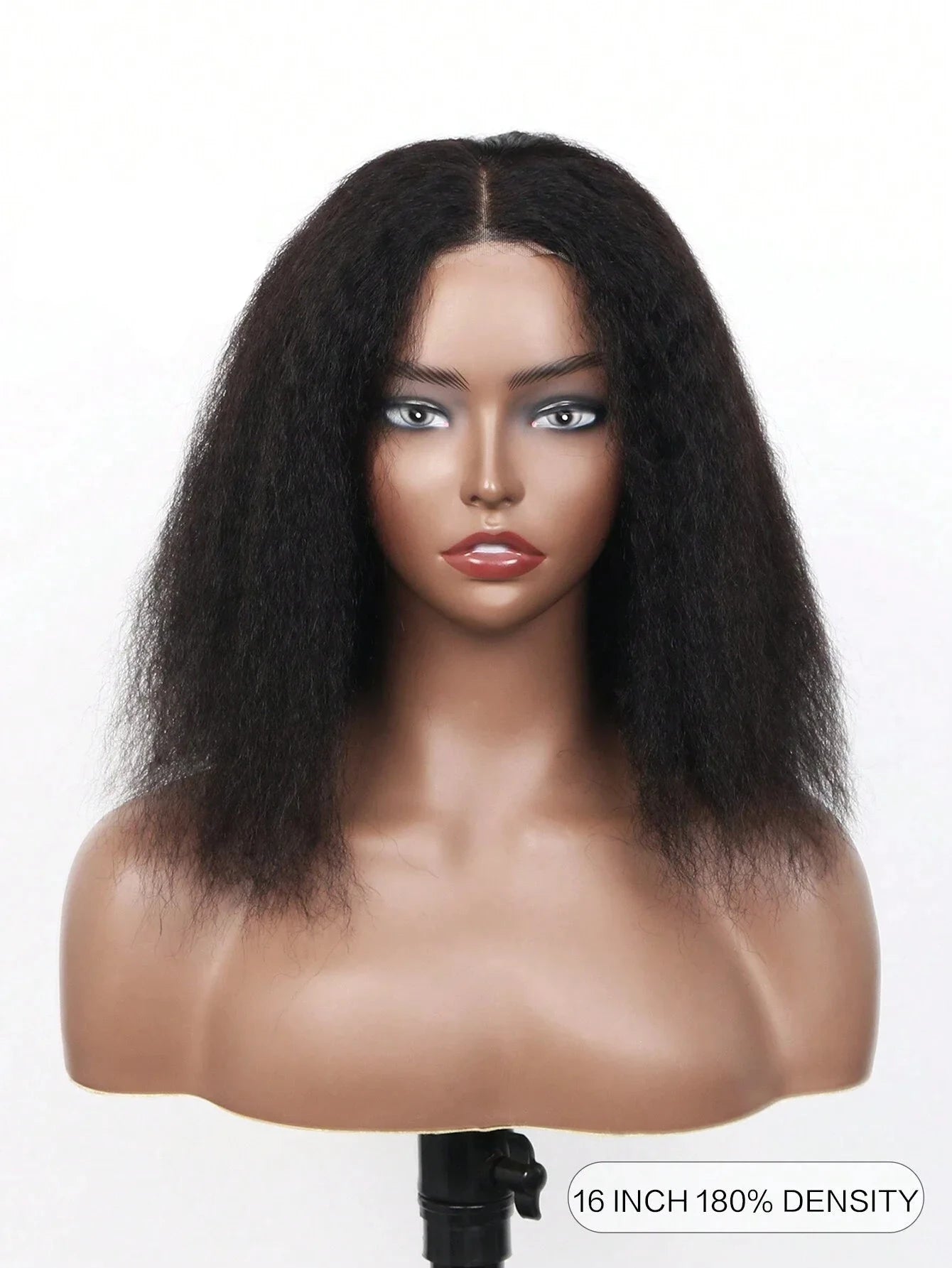 Wear and Go Kinky Straight Short Peruvian Hair Wig