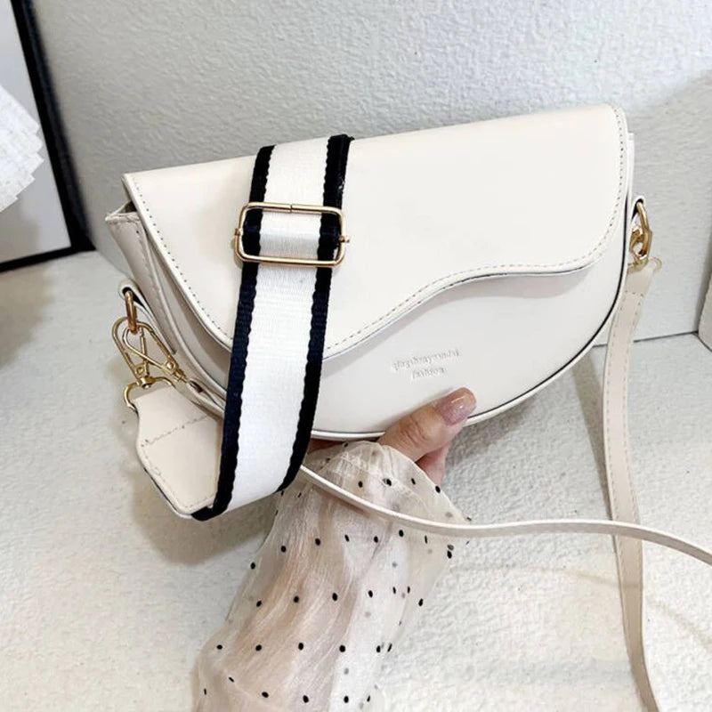 Vintage PU Leather Saddle Armpit Bag | Soft Crossbody Purse Luxegan