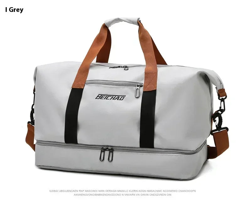 Large Capacity Waterproof Travel Gym Bag | Portable Oxford Fitness Duffle | Short-Distance Luggage & Men's Sports Handbag | Lightweight Shoulder Crossbody Bag Luxegan