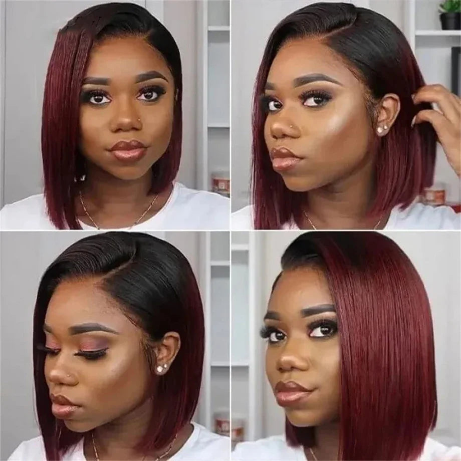 Brazilian Virgin Straight Hair Bundles – 1B/99J Burgundy Red 12A Grade 100% Human Hair Weave (1 - view 4