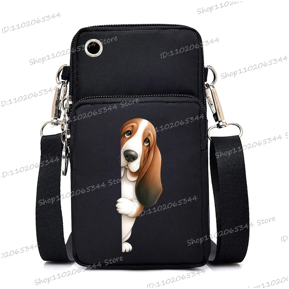 Funny Anime Dog Print Mobile Phone Bag | Unisex Crossbody & Handbag Luxegan
