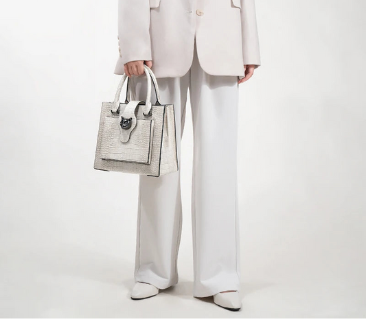 Genuine Leather Animal Print Casual Tote | Hard Business Lady Luxury Designer Bag Luxegan