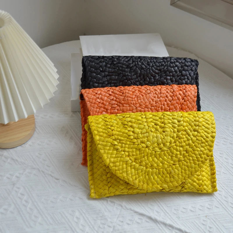 Woven Beach Clutch | Summer Straw Hand Bag & Purse Luxegan