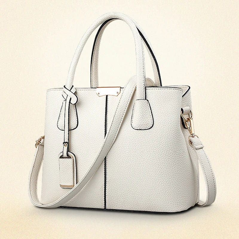 Ladies Large Tote Bag | New Fashion Women's PU Leather Square Shoulder & Crossbody Handbag (Bolsas Femininas Sac) Luxegan
