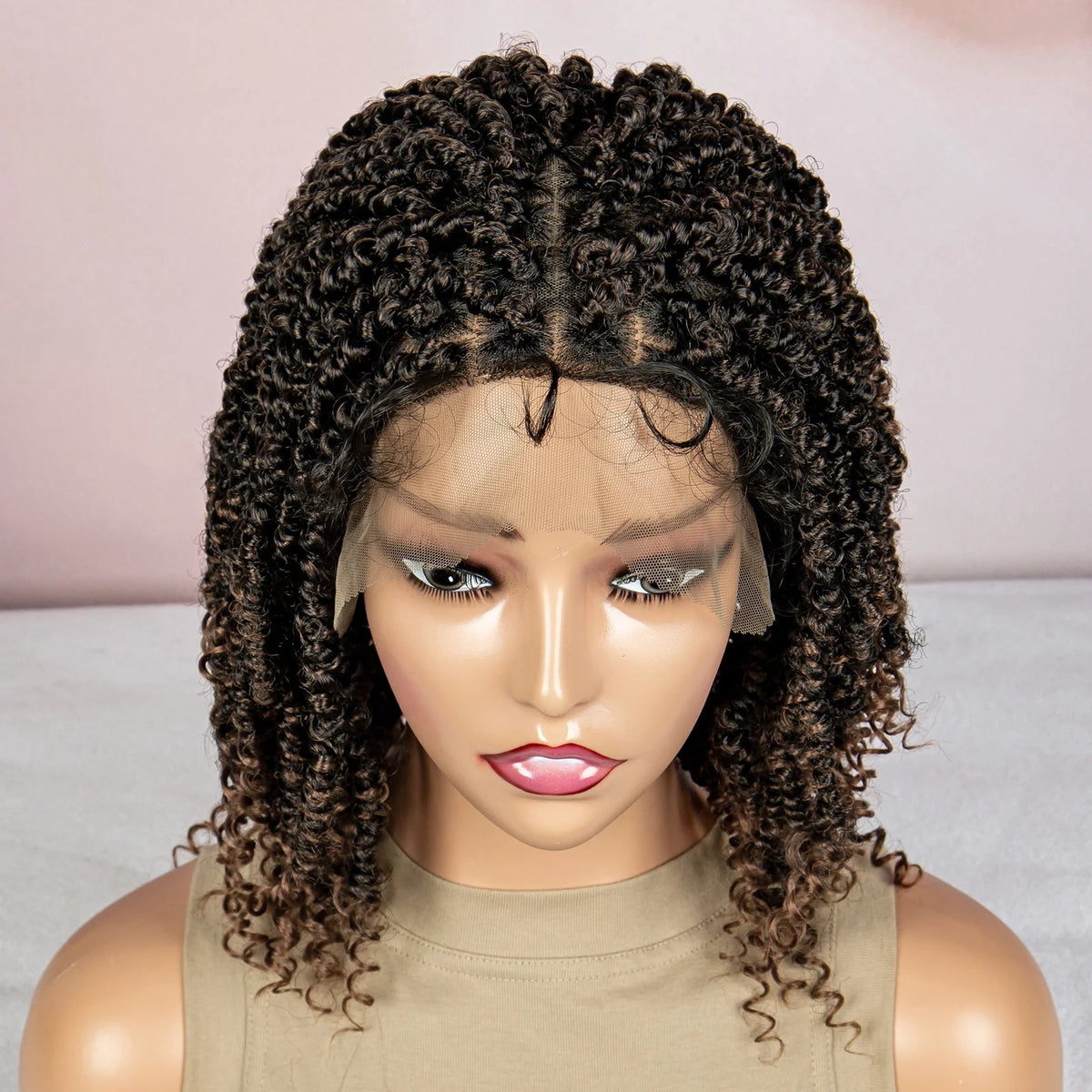 Dreadlocks Braided Wigs Lace Front Braided Wigs Short Box Braided Wigs for Women with Baby Hair Ombre Lace Braids Wigs Luxegan