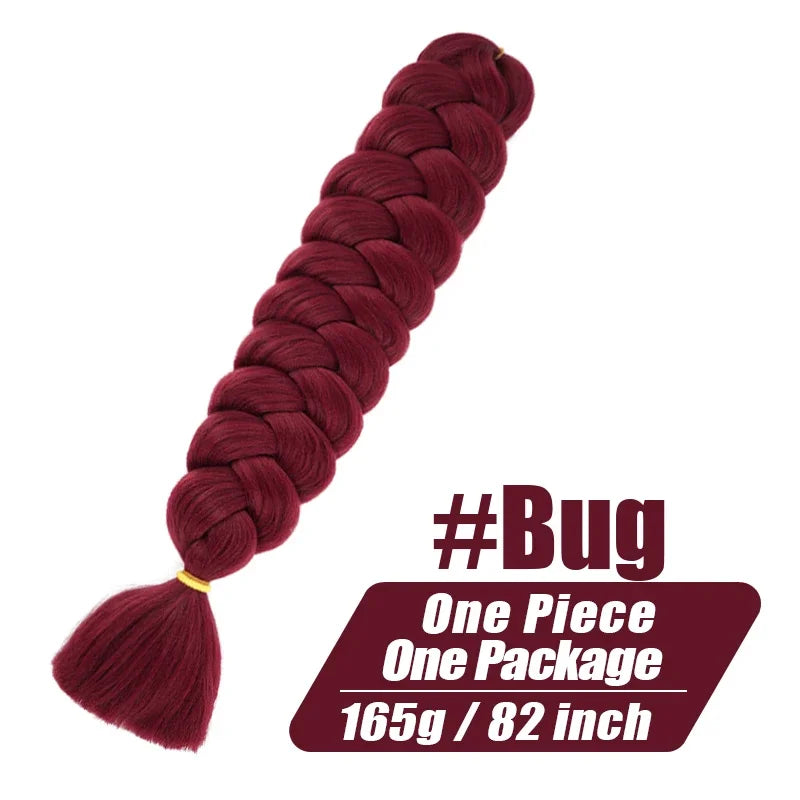 Wigundle Kanekalon Pre-Stretched Crochet Braiding Hair Extensions – Jumbo Braids for Women