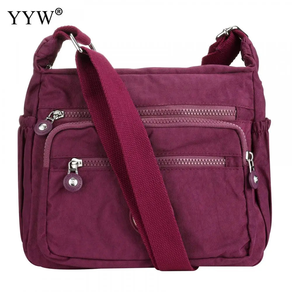 Multi-Pocket Casual Crossbody Bag | Waterproof Nylon Travel Messenger Bag | Women's Versatile Shoulder Purse | Large Capacity Everyday Satchel (Model 21062414312910146) Luxegan