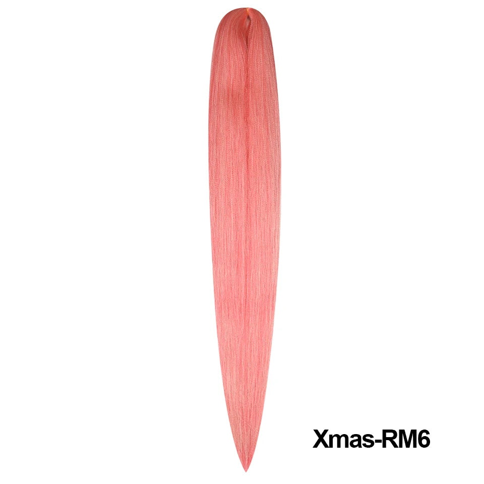 Christmas Kanekalon Jumbo Braid Hair Extensions | Yaki Straight | 1 Strand