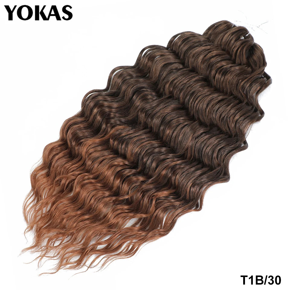 24 Inch Synthetic Anna Curl Crochet Hair | Pre-Looped Deep Wave