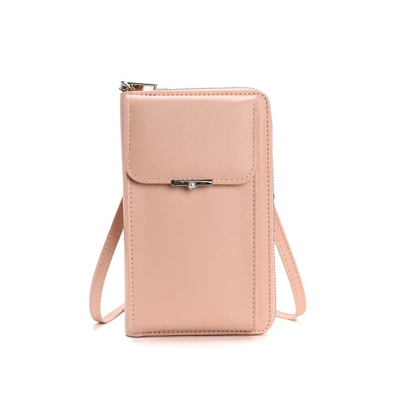 New Mobile Phone Bag Women's Crossbody Bag | Fashionable Large-Capacity Storage Bag | Metal Pearl Decoration Shoulder Bag Luxegan