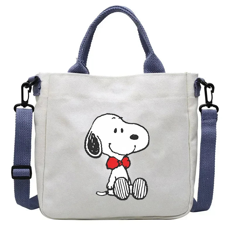 Kawaii Snoopy Cartoon Canvas Bag | Crossbody School Bookbag for Students Luxegan