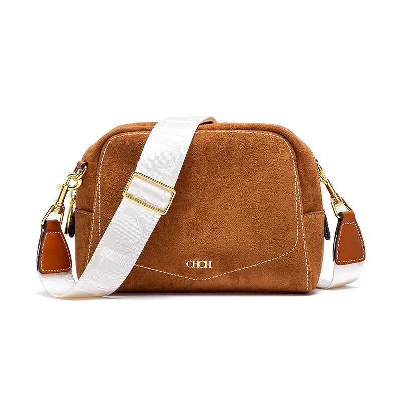 Women's Crossbody Bag Autumn/Winter Collection | Anti-Velvet Wine Red Shoulder Bag (Square Tote Christmas Gift) Luxegan