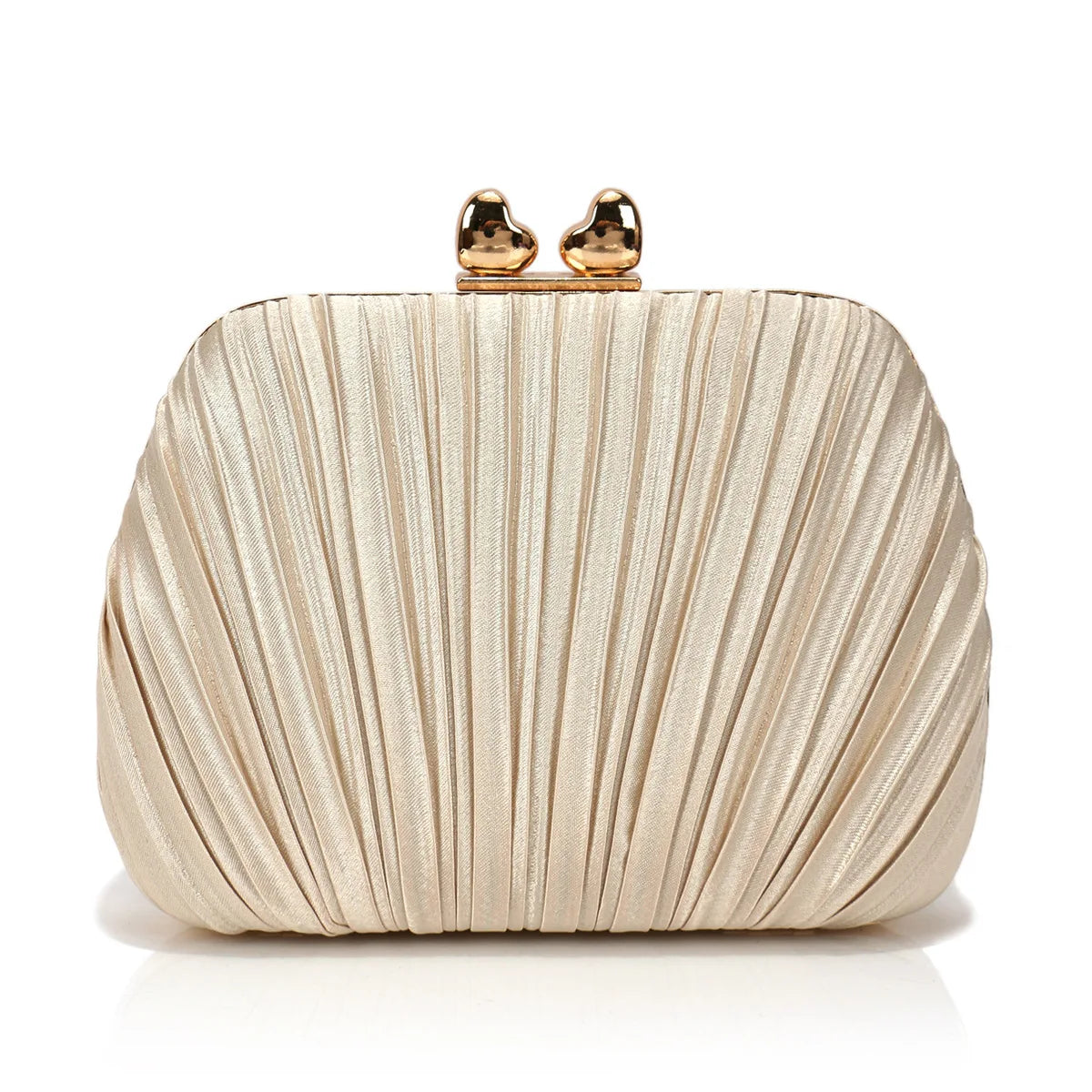French Light Luxury Satin Pleated Bag | Sophisticated "Niche Design" Silhouette | Elegant Shell Banquet Clutch | "Dignified" High-Performance Synthetic Leather Essential for Radiant Versatile Styling Luxegan