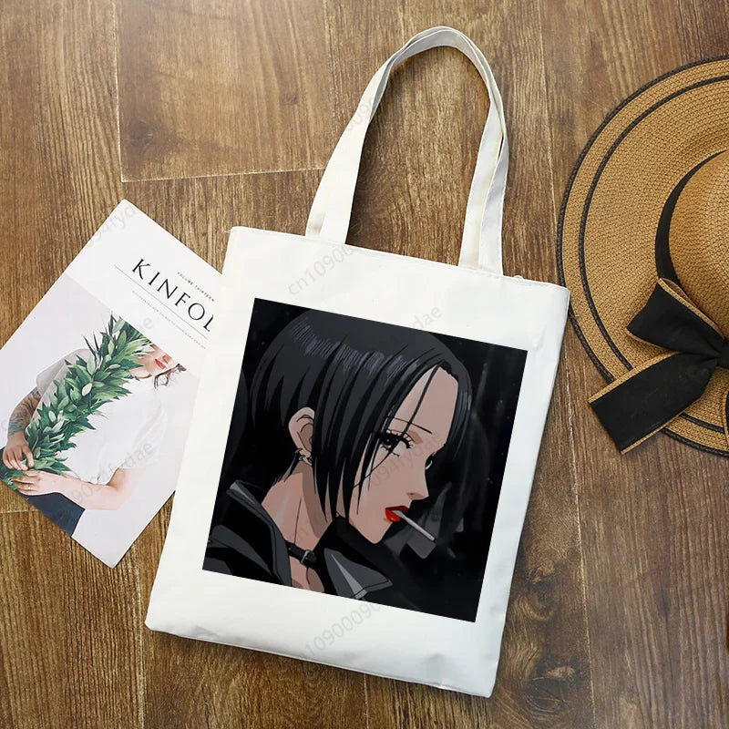 Nana Osaki BLAST Anime Manga Printed Canvas Tote Bag | Custom Reusable Cloth Handbag Shoulder Bag (Unisex) Luxegan