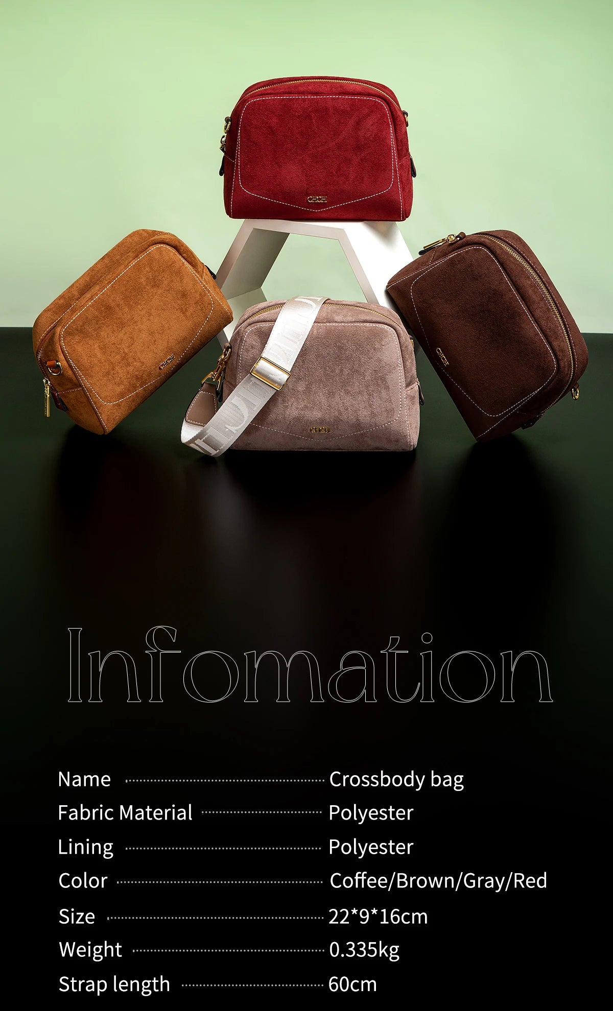 Women's Crossbody Bag Autumn/Winter Collection | Anti-Velvet Wine Red Shoulder Bag (Square Tote Christmas Gift) Luxegan
