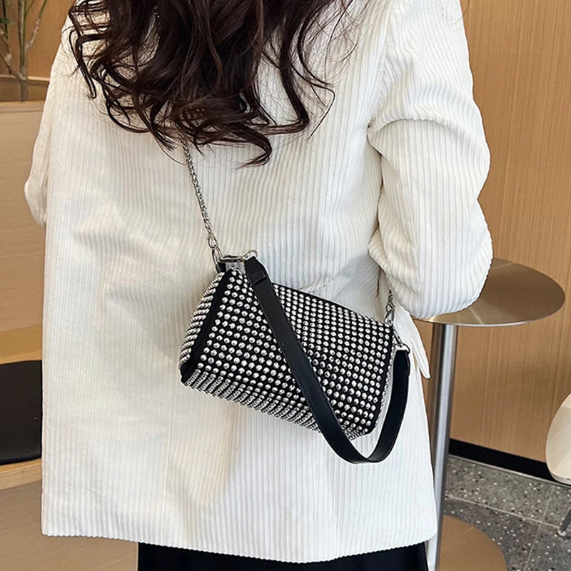 Plush Diamond Pillow Bag | Small Chain Crossbody Purse Luxegan