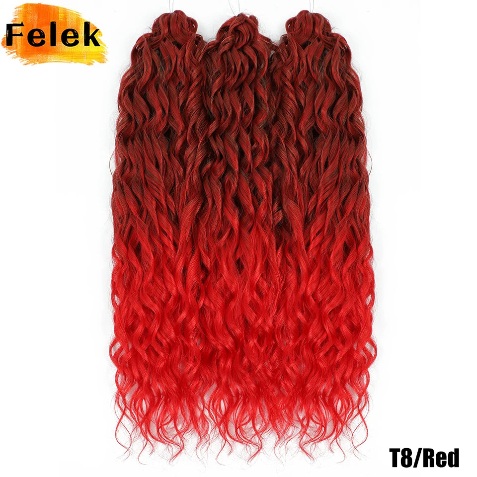 Jessica Hair Deep Wavy Twist Crochet Hair 22 Inch | 100G | 54 Colors | 3 Packs/Lot