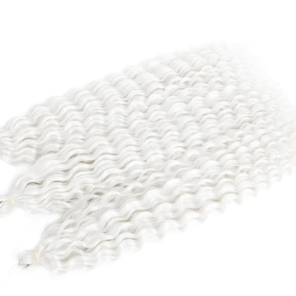 Ariel Curl Water Wave Twist Crochet Hair Extensions | Synthetic Ombre Braiding Hair 22-30 Inch - view 7