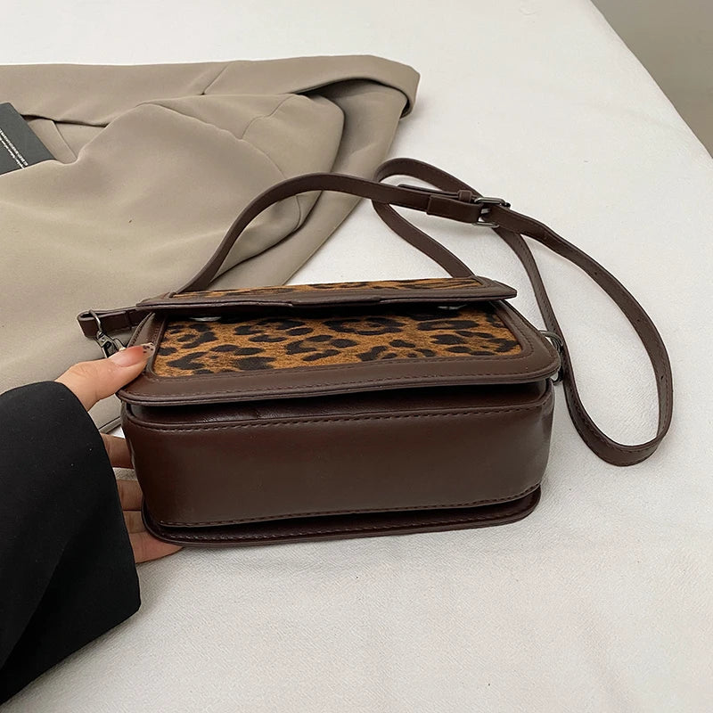 Leopard Print Mini Square Bag | Fashion Crossbody Shoulder Purse Luxegan