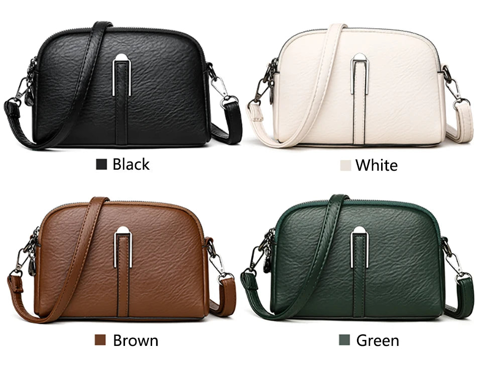 New Fashion Simple Women’s Shoulder Bag | Famous Luxury Square Crossbody | Authentic Soft PU Leather Wallet & Mobile Purse Luxegan