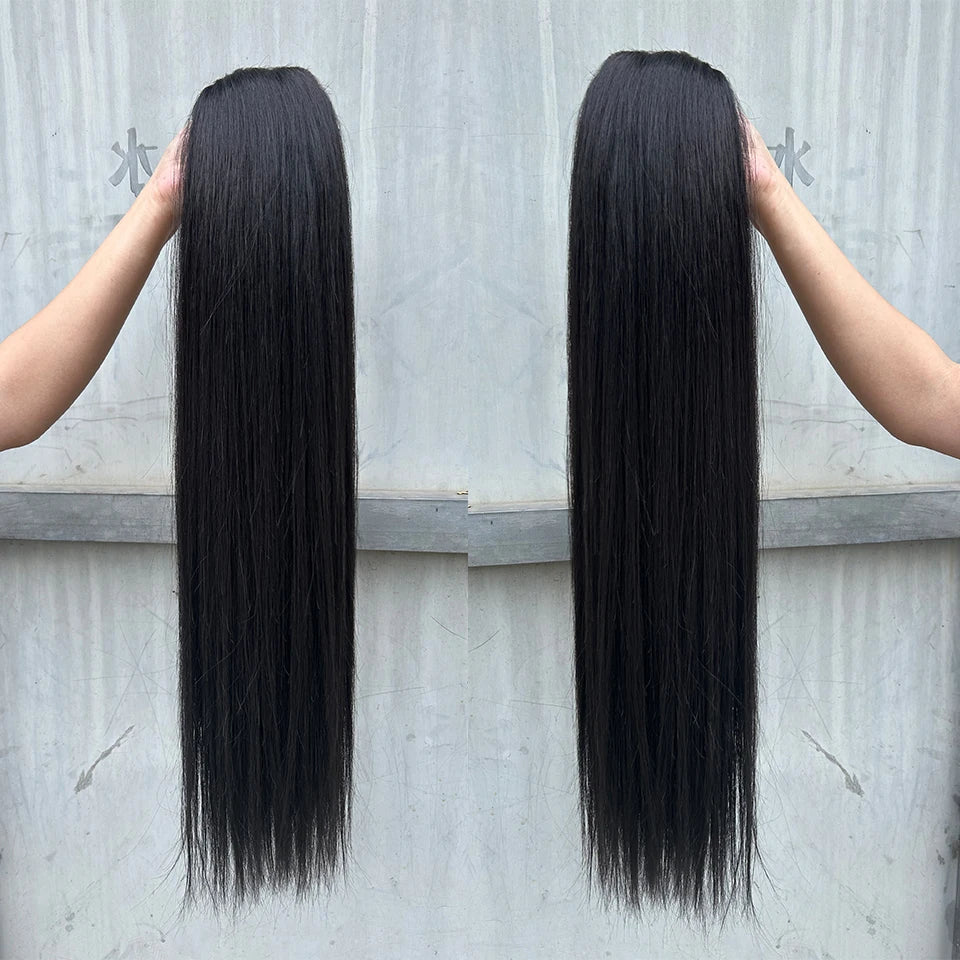 Bone Straight Synthetic Hair Extensions | Yaki Texture | 24–32 Inches