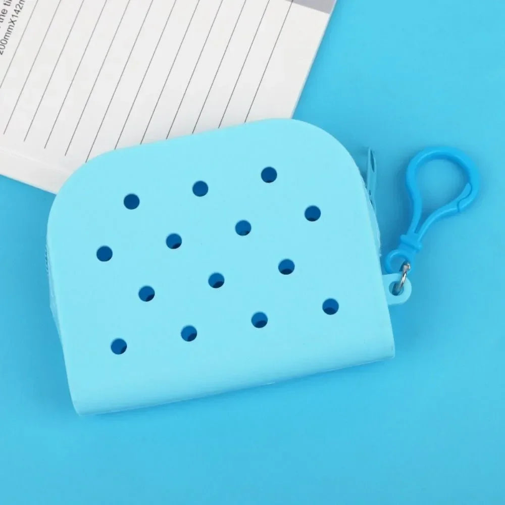 New Summer Bag Holes Coin Purse | Cute Silicone Mini Card Holder & Zipper Money Bag (Unisex) Luxegan