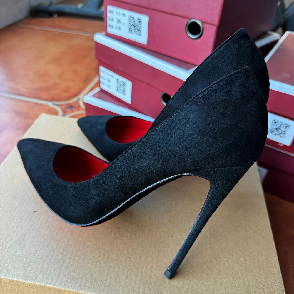 Solid Basic Patent Pointed Toe Stilettos | Sophisticated 8cm/10cm/12cm High Heel Pumps | Elegant "Handmade Patent Leather" Silhouette | "Dignified" Sexy Wedding & Party Shoes for Radiant Versatile Styling Luxegan