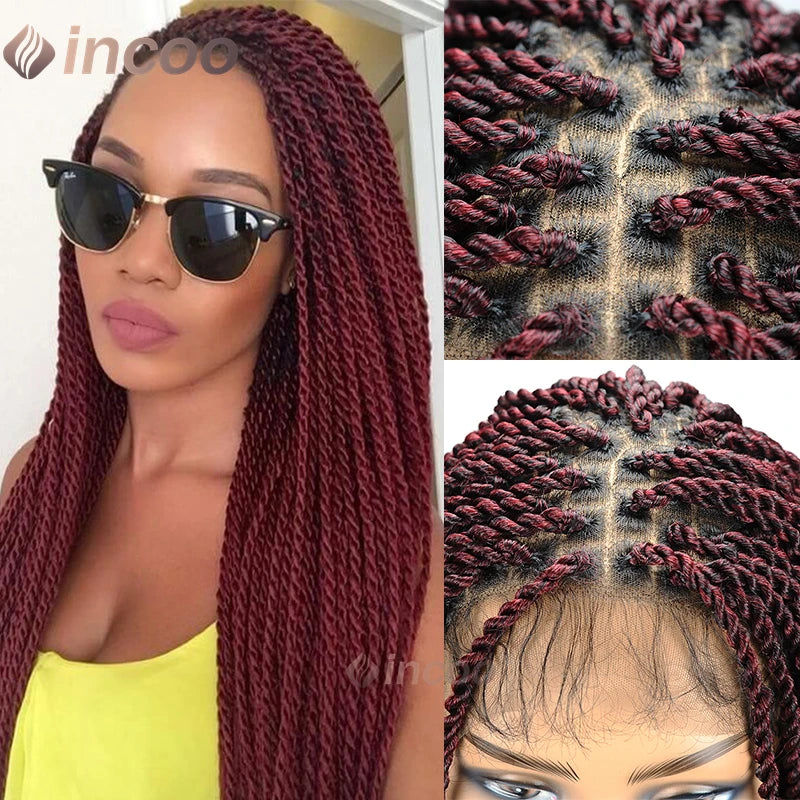 26-40 Inch Faux Locs Twist Wig | Full Lace | Small Box Braids