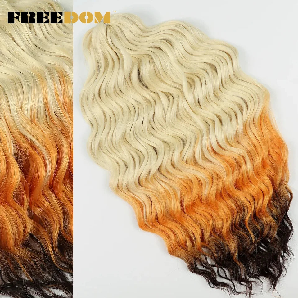 FREEDOM Synthetic Water Wave Crochet Braiding Hair 24 Inch – Ombre & Multi-Tone | 88 Colors | 300g - view 57