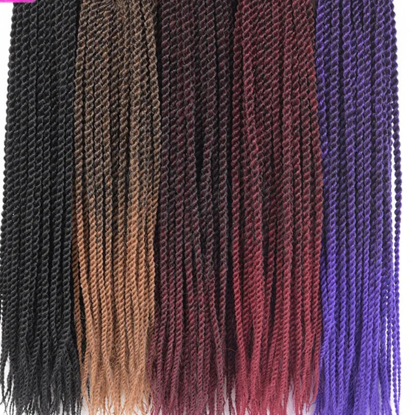Refined Hair Senegalese Twist Crochet Braids – Synthetic Braiding Hair Extensions 14"-22" Luxegan