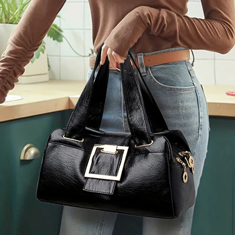 Women Multi-layers Top-handle Bag | Quality Leather Handbags Purses Female Luxury Designer Large Capacity Boston Ladies Sac A Main Luxegan