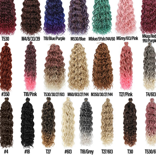 Deep Wavy Crochet Braiding Hair | Body Wave Synthetic Curly Hair Extensions 18" & 24" - view 2