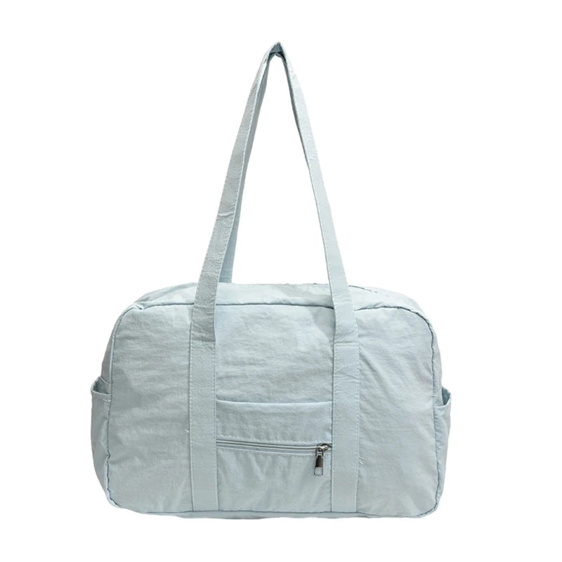 Nylon Solid Bucket Bag | Soft Practical Large Storage Underarm Crossbody Bag Luxegan