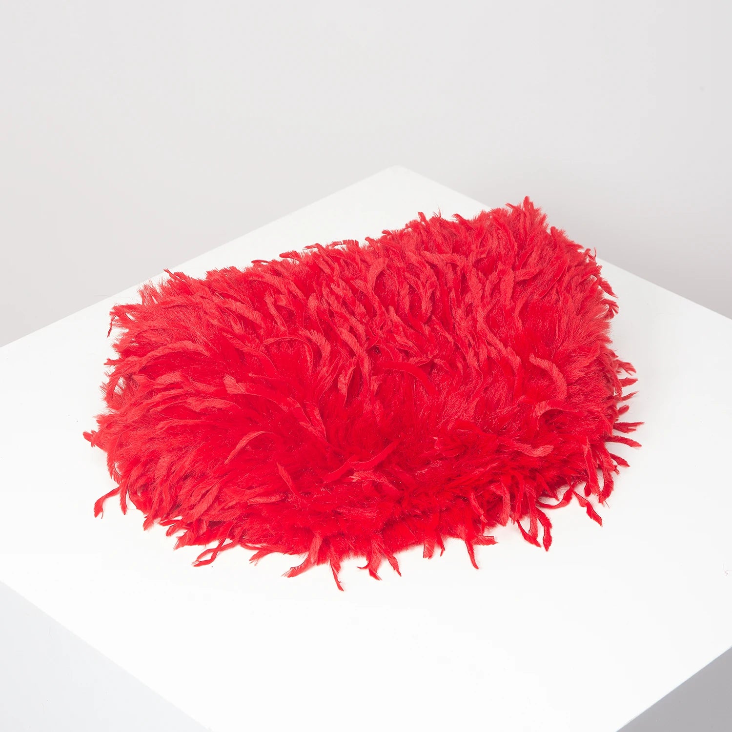 Polyester Solid Kiss Lock Bag | Soft Y2K Plush Candy-Colored Clutch Luxegan