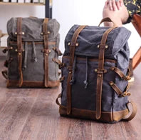 High-Quality Genuine Cow Leather Backpack | Fashion Urban Rucksack & Student School Bag | Large 35L Capacity Travel Knapsack with 15-inch Laptop Compartment Luxegan