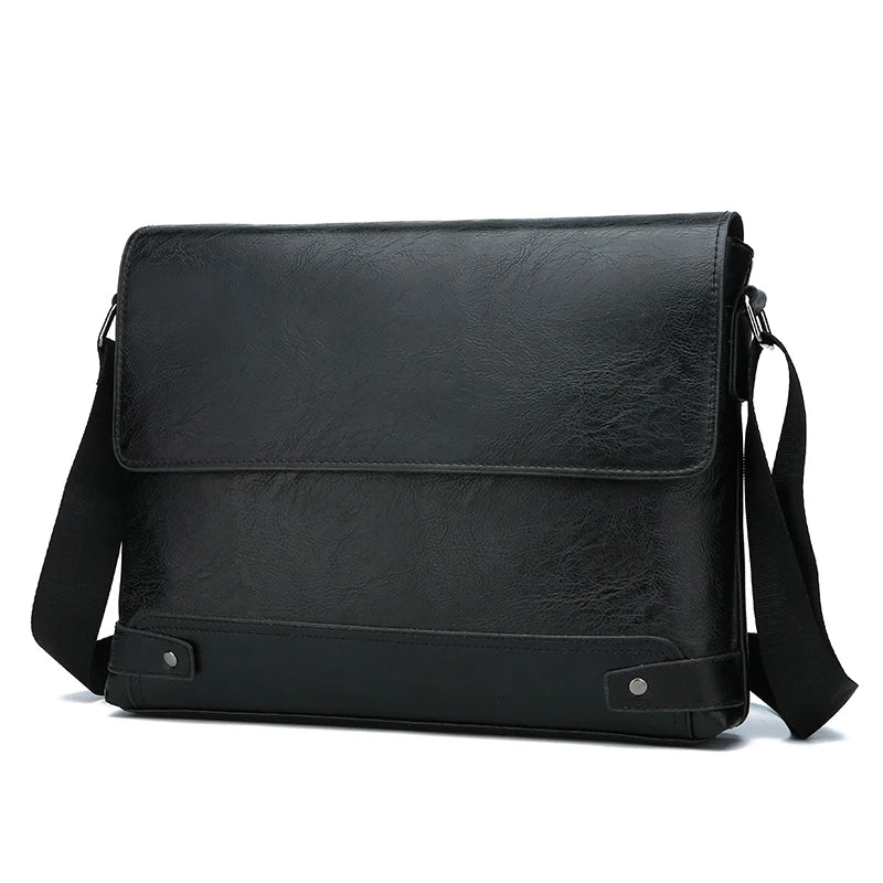 Large Capacity PU Leather Business Bag | Men's Fashion Shoulder & Work Crossbody Satchel Luxegan
