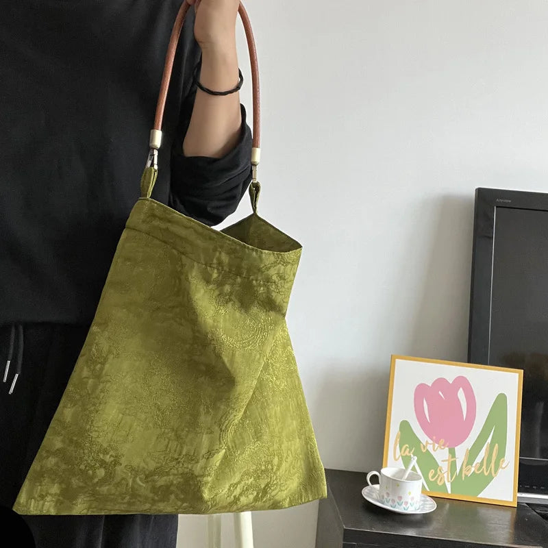 Vintage Jacquard Women’s Shoulder Bag | Luxury Designer Underarm Bag | Large Capacity Crossbody - view 7
