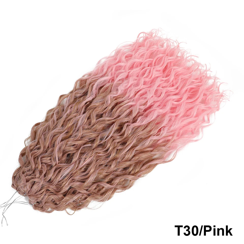 Jessica Curls Crochet Braiding Hair | Synthetic Water Wave Twist Hair 22 Inch | 53 Colors