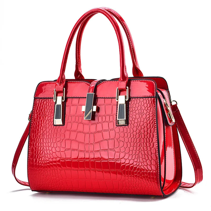 Luxury Brand Designer Women's Handbag | Large Capacity Single Shoulder Crossbody Bag & Crocodile Pattern Commuting Tote Luxegan
