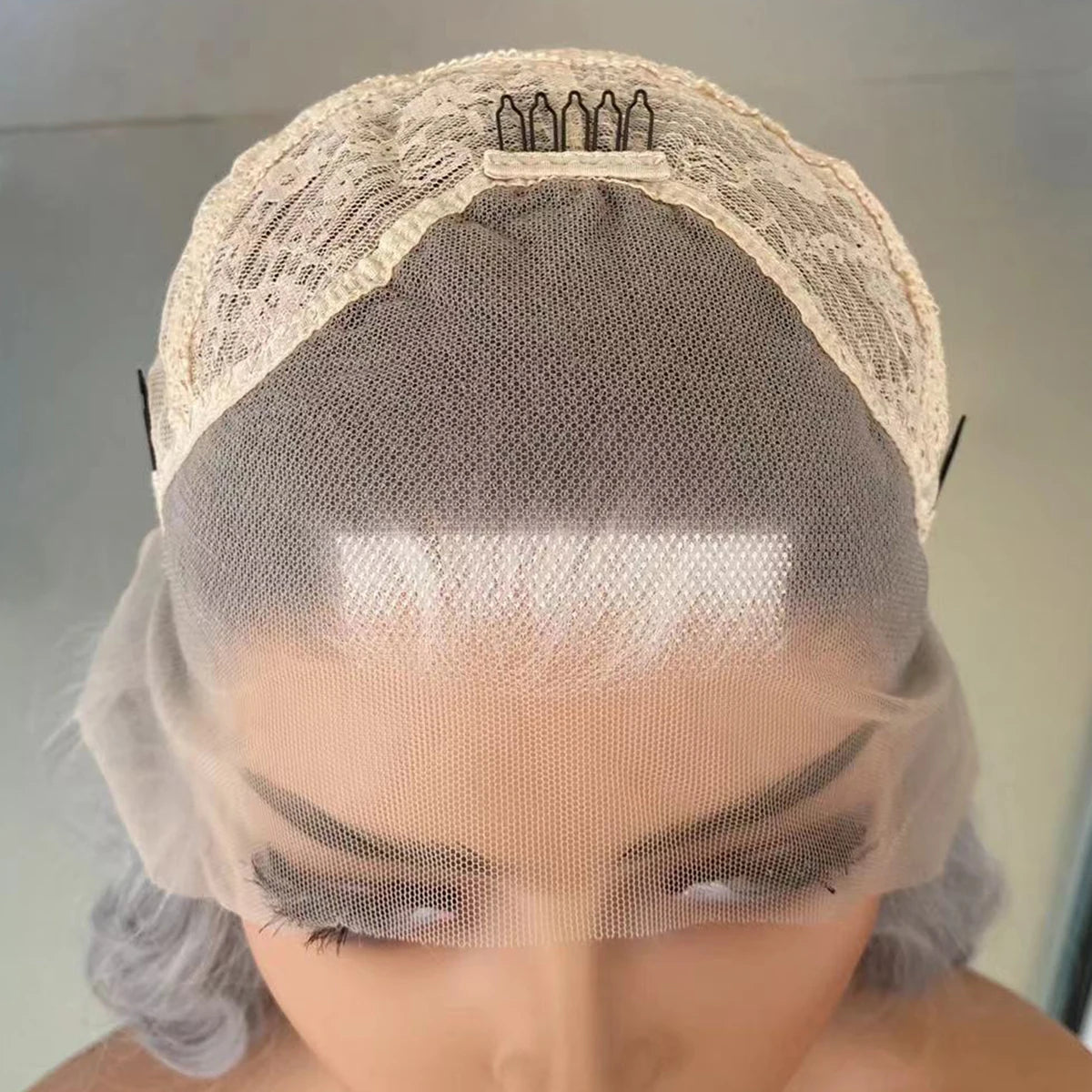 Chocolate Brown Deep Wave Glueless Frontal Wig | Sophisticated 13x4 Light & Medium Brown Lace | Elegant "Bouncy Curly" Silhouette | "Dignified" High-Temperature Fiber for Radiant Versatile Styling Luxegan