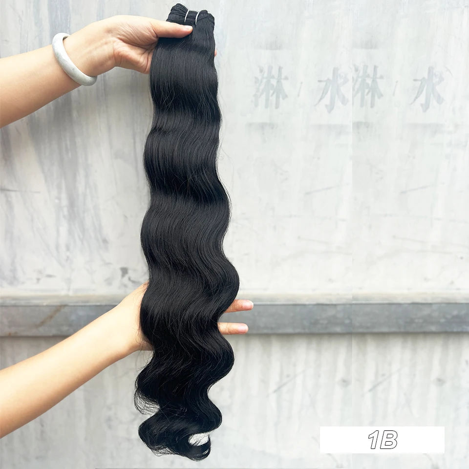 High-Temperature Synthetic Body Wave Hair Extensions – 26 & 30 Inch | Piano & Ombre Colors - view 15