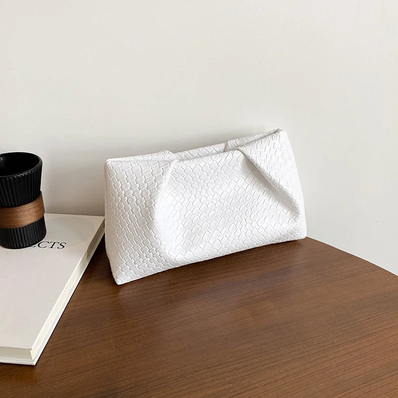 Bolso de mano multifuncional de moda para mujer, cartera de noche con patrón en relieve, gran capacidad, bolsillo para teléfono, monedero de lujo para mujer
