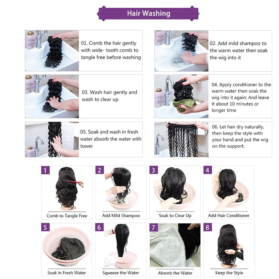 Phashion Deep Human Hair Bundles 1/3 Pcs/Lot 30 32 Inch 100% Remy Hair Extensions For Black Women Brazilian Weave Natural Color