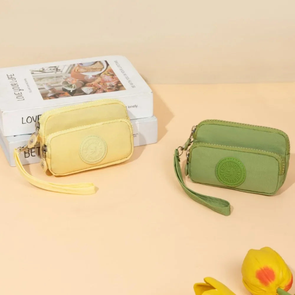 New Waterproof Coin Purse with Key Ring | Solid Color Card Holder & Large Capacity Wear-Resistant Handbag (Unisex Storage Bag) Luxegan