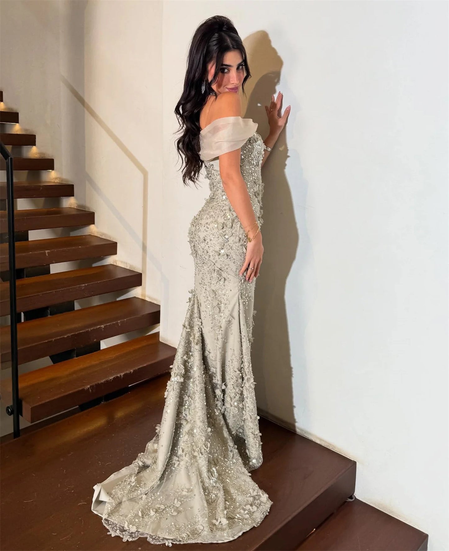 Women's Elegant Mermaid Party Dress | Classic Sweetheart Neckline Evening Gown | Glamorous Floor-Length Trumpet Prom Dress | Premium Tulle, Satin & Viscose Formal Robe with Built-in Bra Luxegan