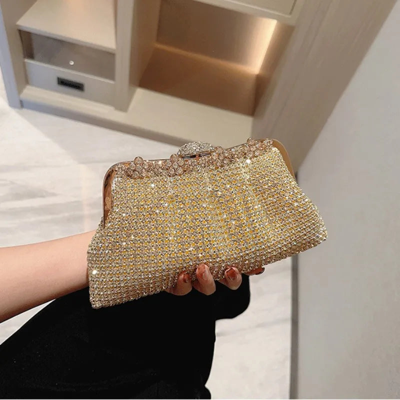 Luxury Rhinestone Evening Clutch Bag | Wedding & Party Handbag Luxegan