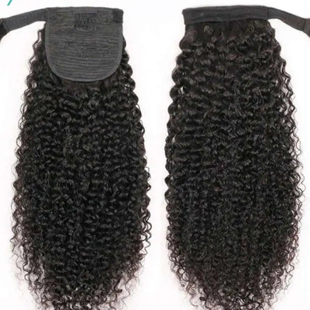Kinky Curly Wrap-Around Ponytail | Sophisticated "100g Clip-In" Silhouette | Elegant "Natural Color" Hair Extension | "Dignified" Brazilian Remy Hair Piece for Radiant Versatile Styling Luxegan